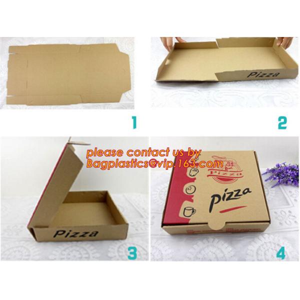Bulk Price Custom Logo Food Delivery Packing Rectangular Paper Pizza Box,Customized Coated Kraft Paperboard Plain White