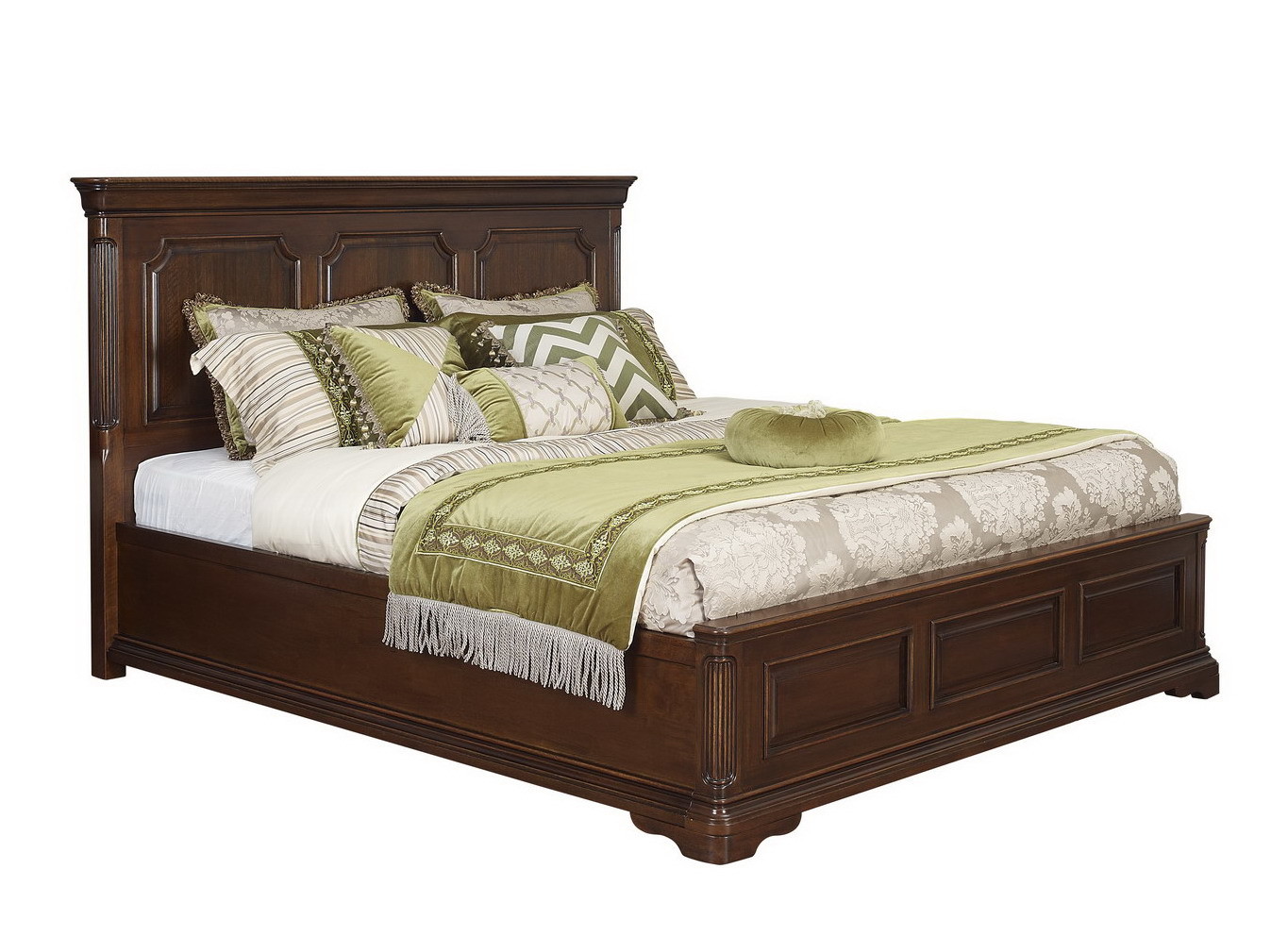 American Leisure Antique Design Single bedroom furniture Small bed with writing Desk and Bookcase and 2 door wardrobe