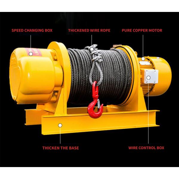 Popular Kcd 220v Electric Wire Rope Winch Hoist 2 Ton