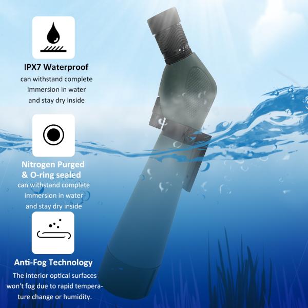 Sightseeing 20-60x60 HD Lens Telescope ED Spotting Scope For Target Shooting