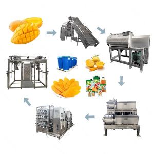 Fully Automatic Mango Juice Processing Line Machine For Mango Processing Factory
