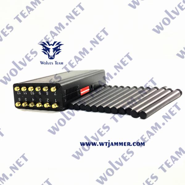 12 Antennas Handheld Gps Blocker For 3G 4G 5G WiFi UHF VHF GPS Lojack