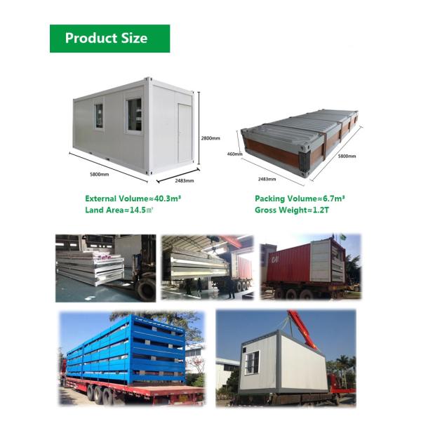 Carton Prefab Shipping Container Office Hotel 4 - 5 Layers With Rainspout System