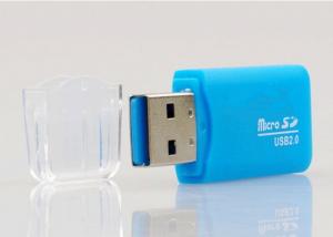 China Microsdhc / MicroSD USB Smart Card Reader Easy Installation SD Memory Card Reader on sale