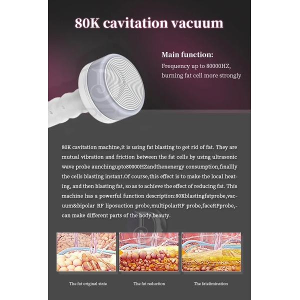 AS85 5MHZ Vacuum Cavitation Machine 80K 9 In 1 Ultrasonic Cavitation Machine