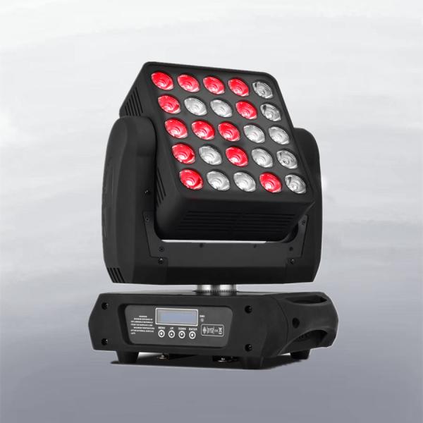 25 Pcs 12W RGBW LED Matrix Stage Wash Lighting Zoom Moving Head