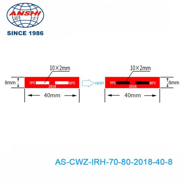 Irreversible Temperature Indicator Labels 2 Point 70 80 ℃ 158 176℉ 2 Temperature Level