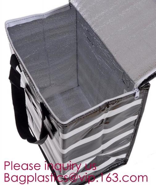Buy Portable Waterproof Cartoon Flamingo Animal Print Foil Inside Thermal Insulation Cooler Lunch Box Bag bagease bagplastic at wholesale prices