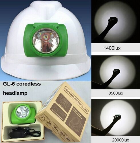 GLC-6C 170g 13000Lux 1W Cree LED Miner Light Hunting Cap Light LCD with OLED display