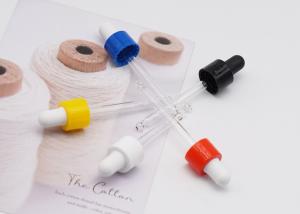 China Plastic Glass Dropper Caps Screw Colorful Essential Oil Droppers For Bottles on sale