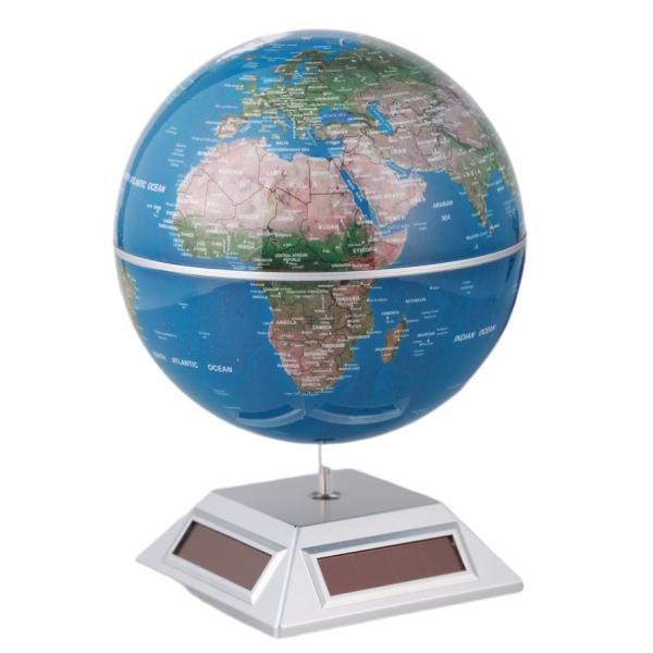 14cm 5.5inch Solar Powered Spinning Globe Geographic Globe Toy For Children