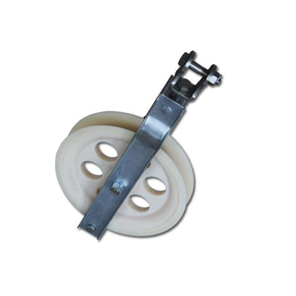 Single Sheave Rope Pulley Block , 5-55kN Rated Load Wire Stringing Blocks
