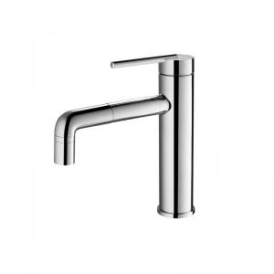 Chrome Waterfall Bathroom Basin Faucet With 360° Nozzle 202.4mm Width