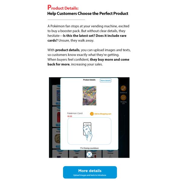 55-inch Full Touch Screen Pokémon Vending Machine With Card Reader Custom Graphics for Pokémon PTCG Game Cards