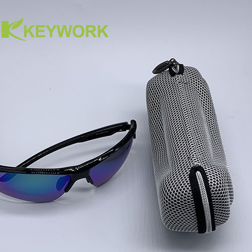 Snowflake Mesh Cloth Sports Sunglasses Case Shockproof EVA Water Drop Metal Zipper