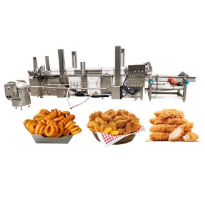 Electric Heating Continuous Conveyor Belt Donut Frying Machine with 580 KG