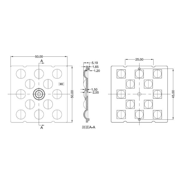 15 Degree Optical Led Lens Pmma Material For Cree Cxb 3590