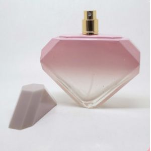 90ML china factory cheap square shape pink perfume bottles with high quality