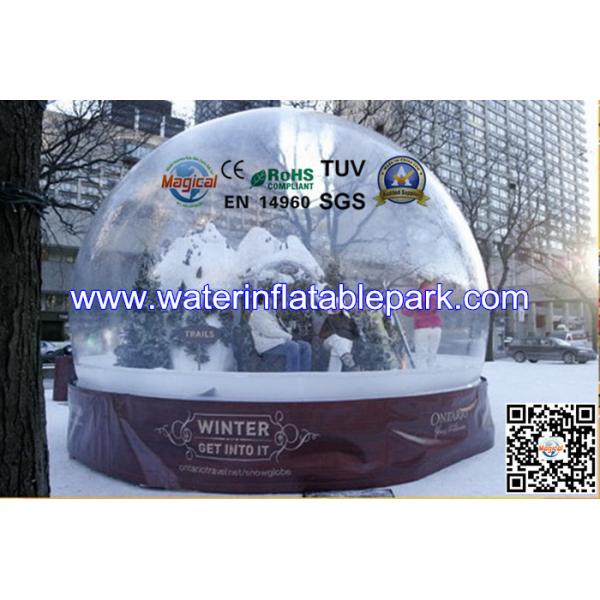 Snow Globe Inflatable Bubble Tent Trade Show , Adverting Transparent Bubble Dome Tent