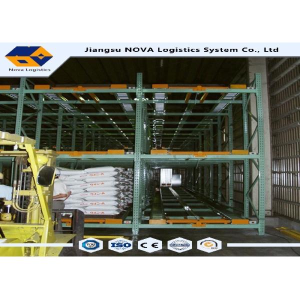 Pre Galvanized Forklift Working Gravity Flow Racking , Heavy Duty Gravity Shelving