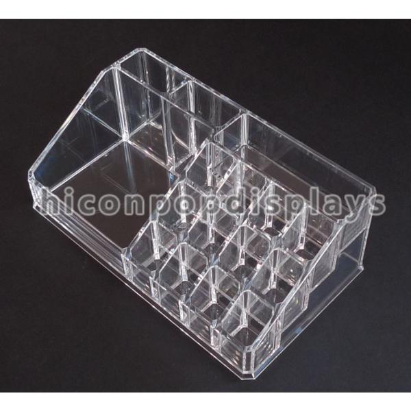 Clear Acrylic Display Cases / Large Acrylic Cosmetic Organizer Countertop