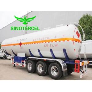 Quality Mn Steel Gas Tank Semi Trailer Fuel Tank 55000Liters Propane Semi Trailer for sale