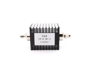 Quality 20 dB Fixed Attenuator, SMA Male to SMA Female Black Anodized Aluminum Heatsink Body Rated to 25Watts Up to 6 GHz for sale