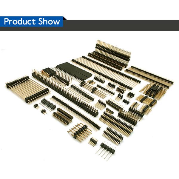Plastic Double Row Printed Circuit Board Connectors , 2.54mm Pitch SMD Pin Header