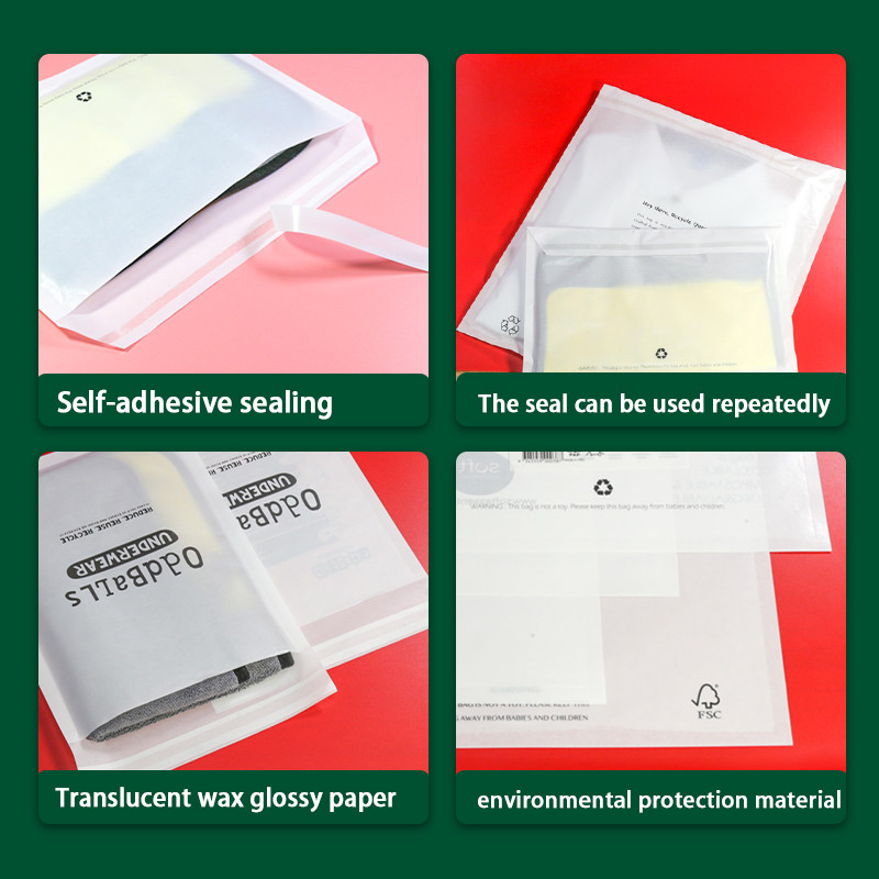 Environmentally Biodegradable Paper Bags For T-Shirts With Good Or Semi Transparency