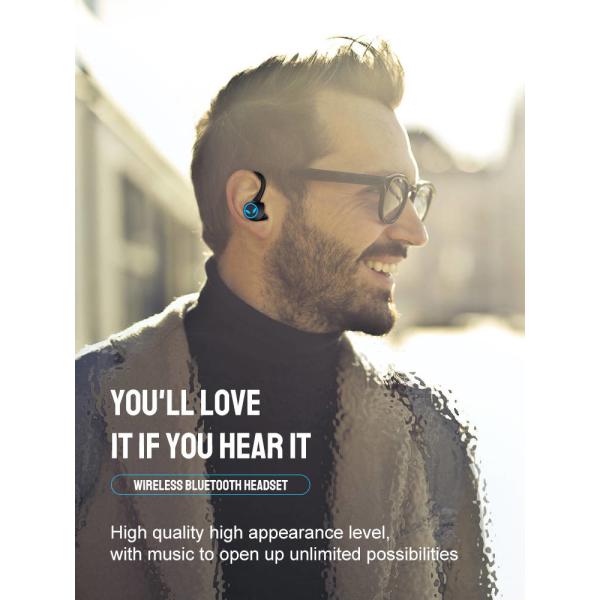 HIFI Lossless Sound Wireless Waterproof Earbuds With Ear Hooks 10mm Speaker