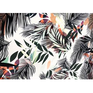 Quality 94% Polyester Bed Sheet Material Fashionable Microfiber Tropical Feather 260GSM for sale