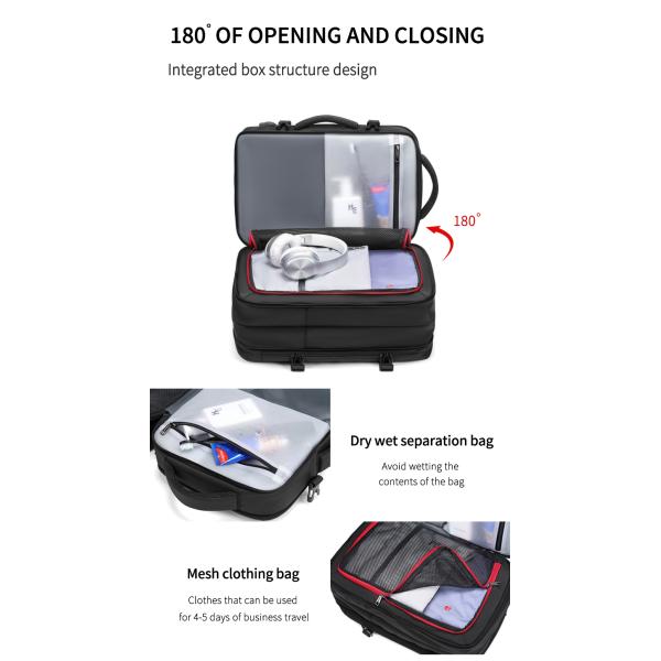 New Multifunction large capacity usb raincoat backpack business travel laptop backpack bag men