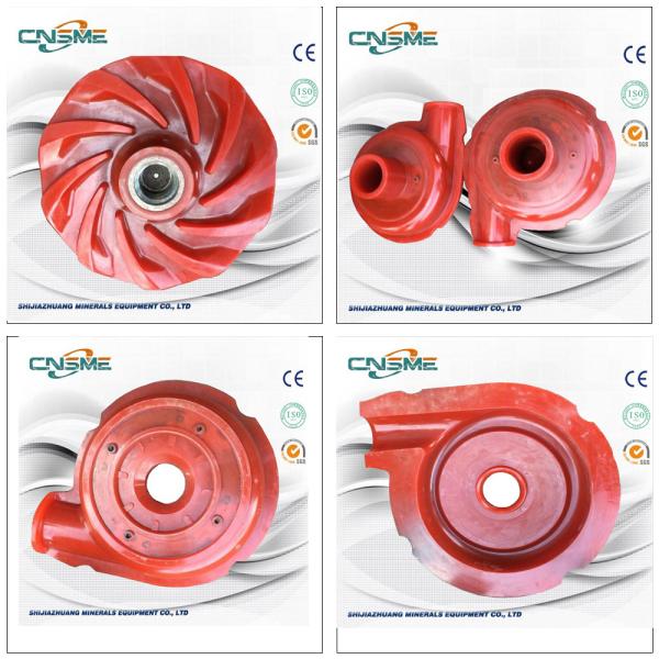 Wear Resistant Mining Slurry Pump Polyurethane Lined Horizontal