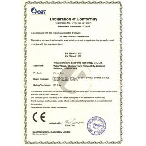 Yuhuan Shunwei Electronic Technology Co., Ltd Certifications