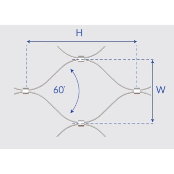 Light Weight Network 2.4mm Stainless Steel Wire Rope Mesh