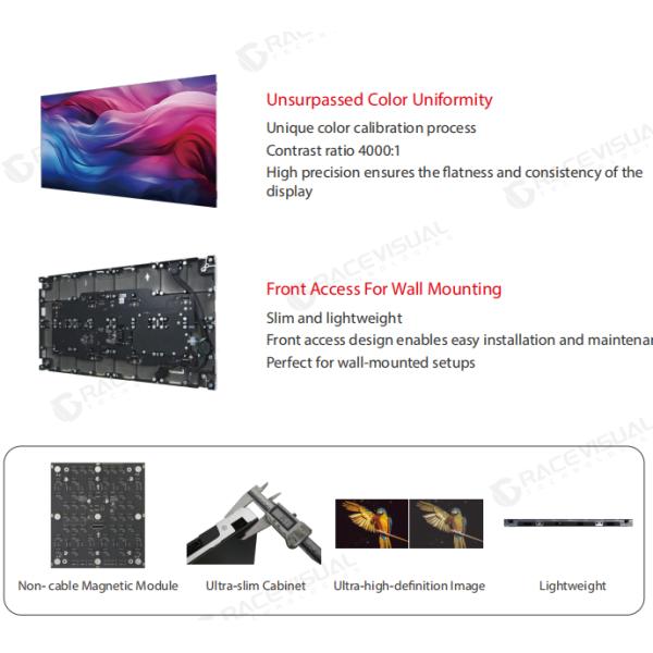 HUD Series P1.25 indoor wall mounted led panels delivers an immersive viewing experience with stock in the USA