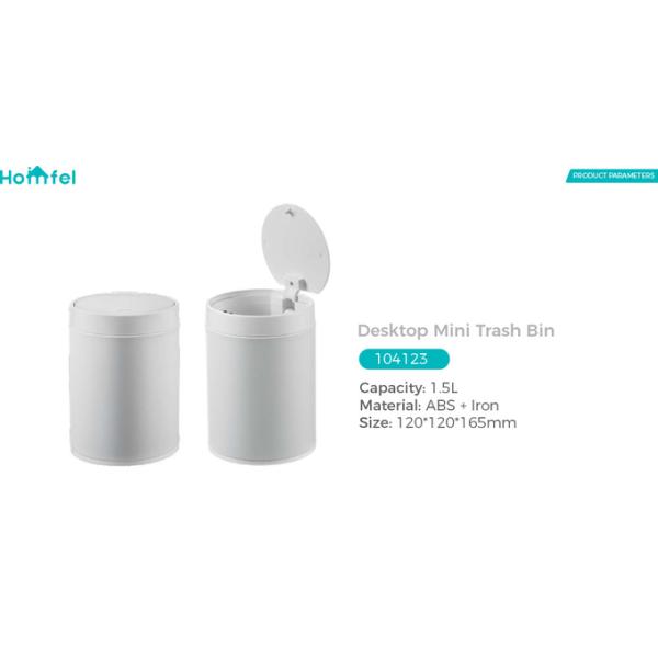 Support Room Space Selection 1.5L OEM Stainless Steel Desktop Mini Trash Bin with Press Open