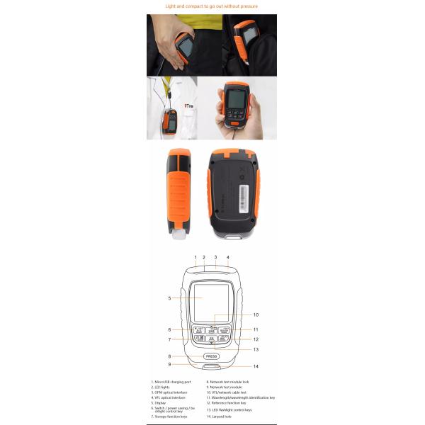 TriBrer APM50 Mini Optical Power Meter OPM FTTH Multifunction