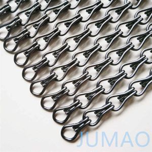 Quality Space Divider Metal Chain Link Curtains Fly Screen Curved Andulated for sale