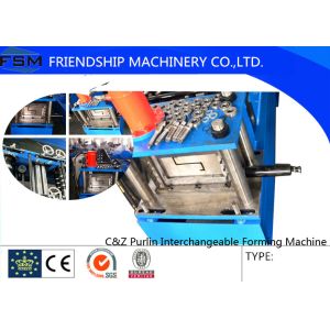 Quality 1.5mm - 3mm C Z Purlin Roll Forming Machine Automatic Control System for sale