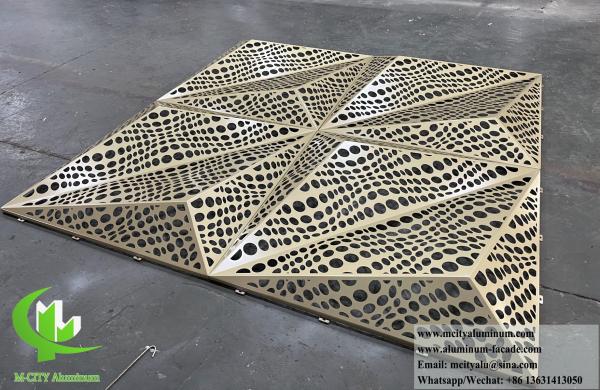 Aluminum Perforated Facade with Low Maintenance, Powder Coating PVDF and High Fire Rating