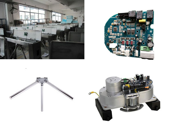 Semi Automatic Tripod Turnstile Gate Stainless Steel With Controller / RFID Reader