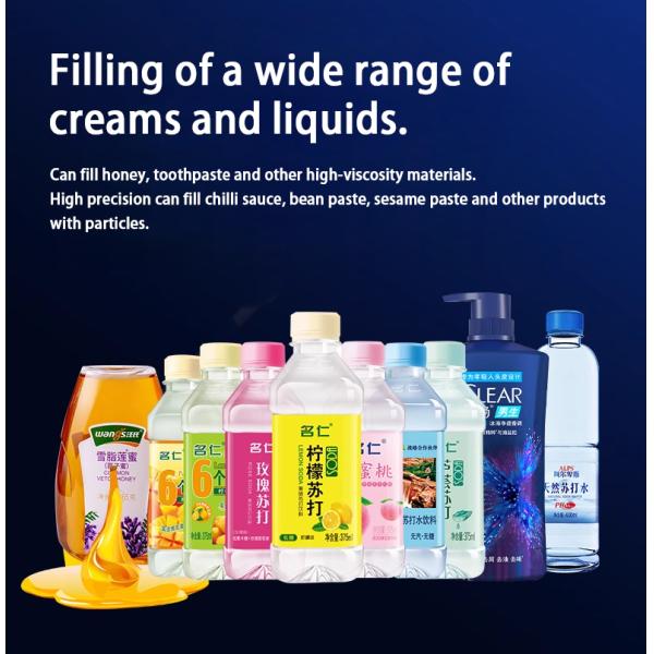 Semi Automatic Double Heads Paste Piston Filler Water Bottle Pneumatic Filling Machine for Liquid/Sachet/Oil/Cream Lotion