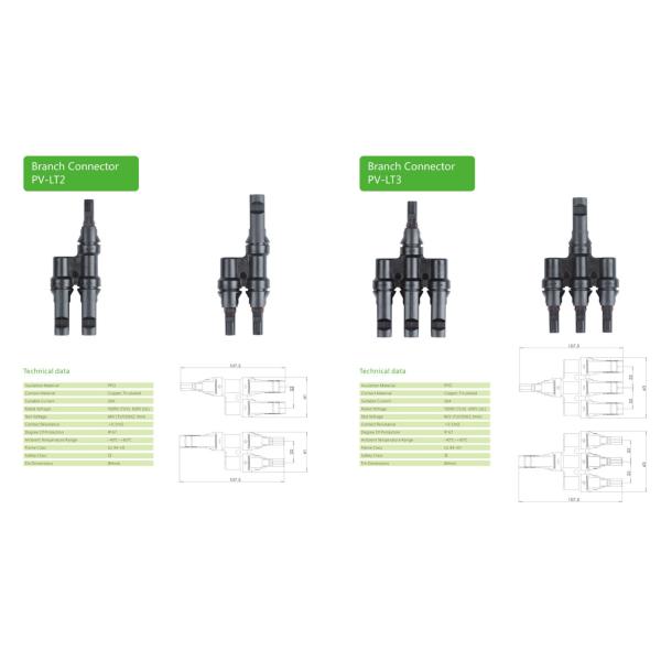 MC4 Solar Photovoltaic Pv Cable Connector With Fuse For Solar System