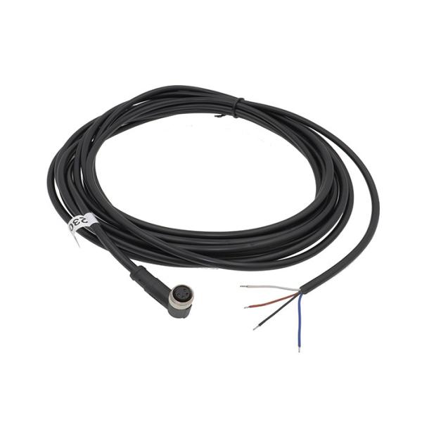 Right angled M8 4pin 5M female cable and connector for use with Industrial Sensor