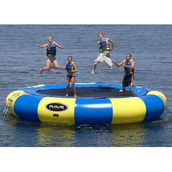 Adult Giant Inflatable Water Trampoline , Inflatable Lake Blow Up Water Trampoline