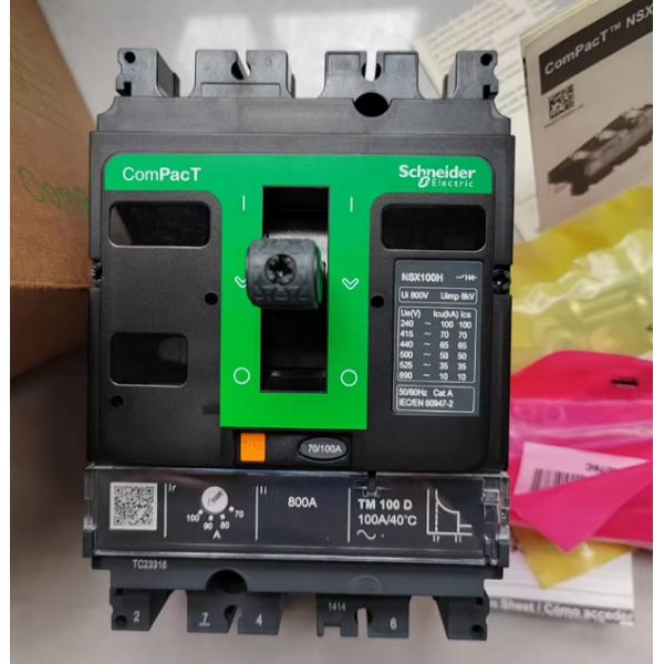 Schneider Electric NSX100H C10H3TM100 Circuit Breaker ComPacT 70kA At 415VAC 100A 3P 3D