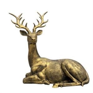 China Park Bronze Deer Statue Decorative Metal Sculpture Large Bronze Stag For Garden on sale