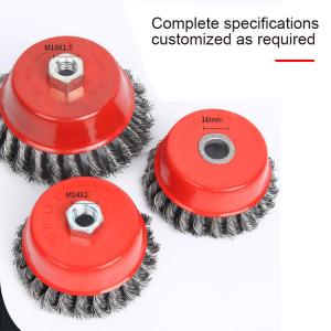 Quality Twisted Knot Steel Wire Cup Industrial Rotary Brushes Used To Cleaning for sale