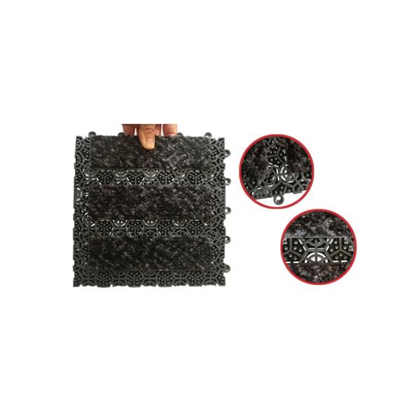 Modular Seamless Interlocking PVC Mats Nylon PP Infill 20 X 20 Carpet Squares